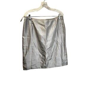 Women's Metallic Grey Pencil‎ Skirts Business Work Skirt